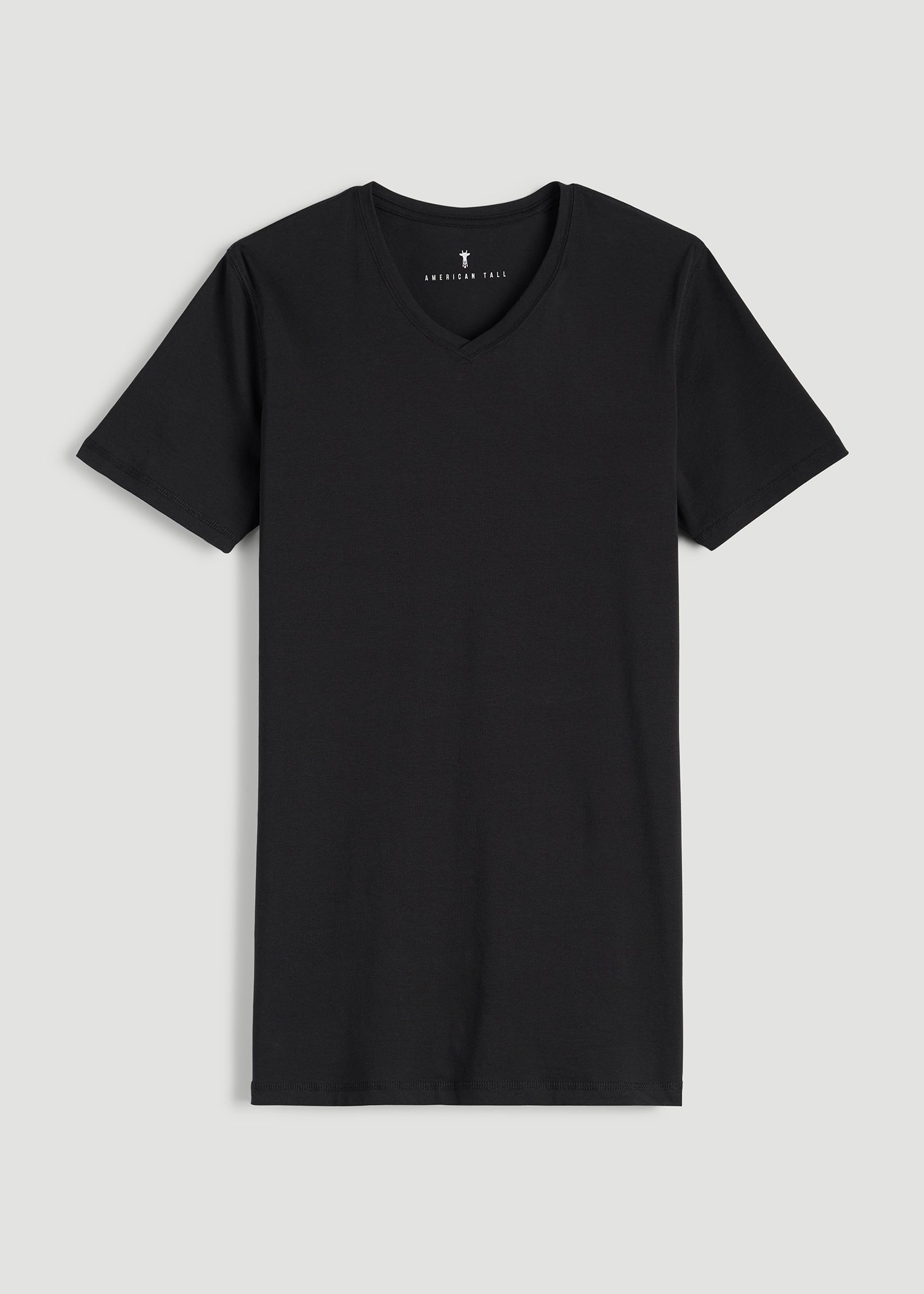 The Essential Slim Fit V-Neck Tee for Tall Men in Black