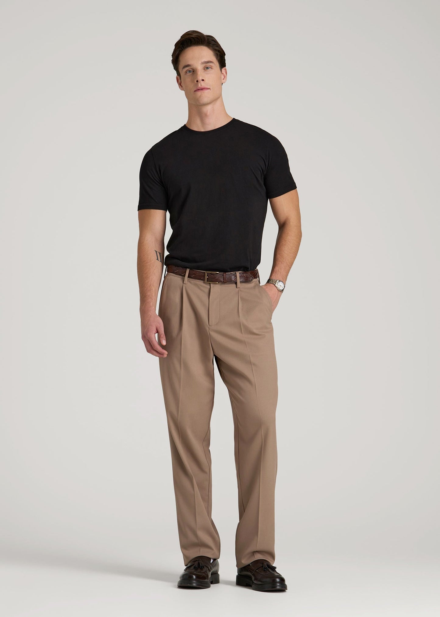 The Everyday Regular Fit Crewneck T-Shirt for Tall Men in Black