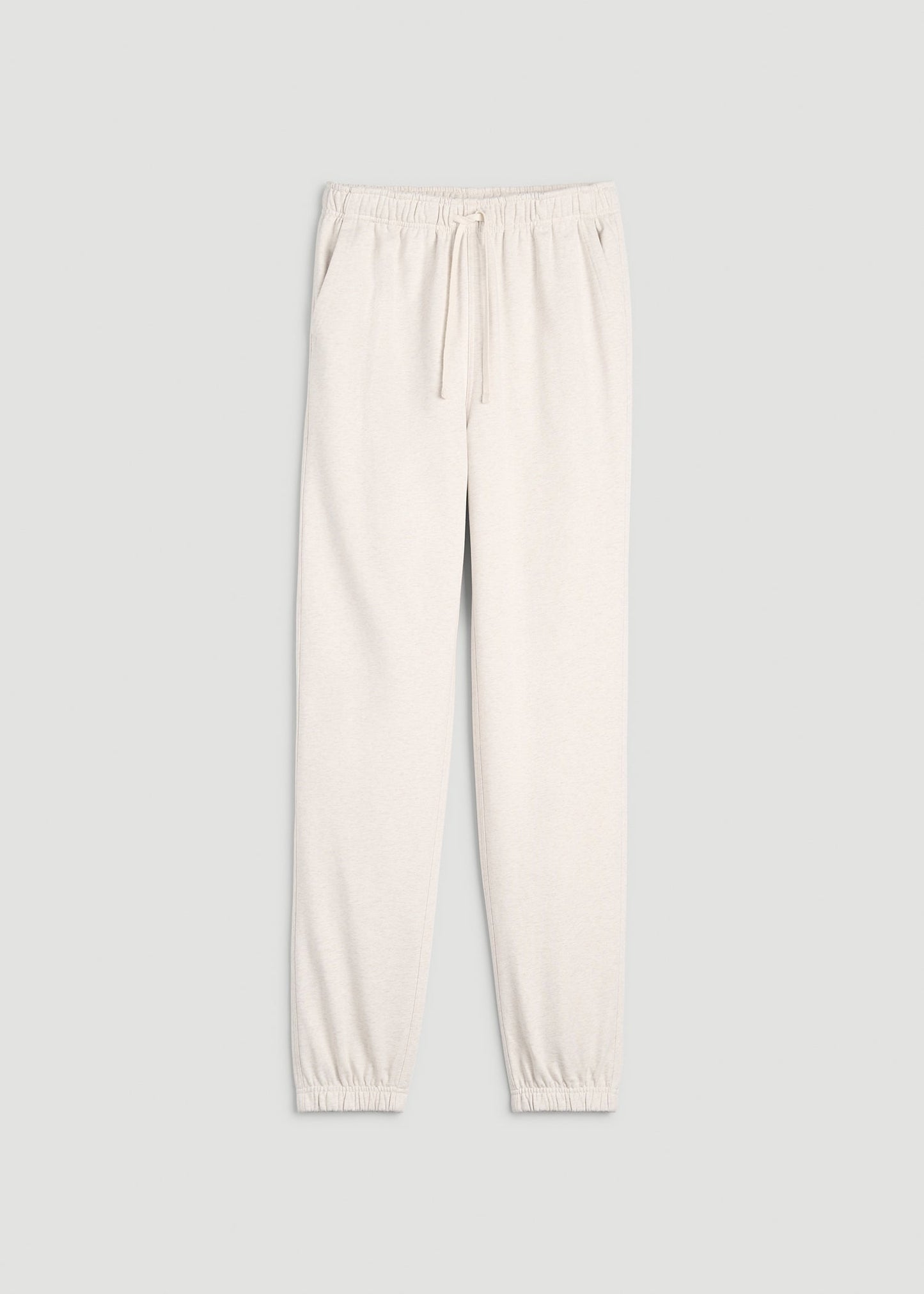 Everyday French Terry Cinched Bottom Sweatpants for Tall Men in Heathered Oatmeal