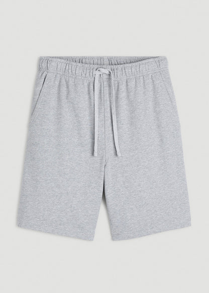 Everyday French Terry Shorts for Tall Men in Grey Mix