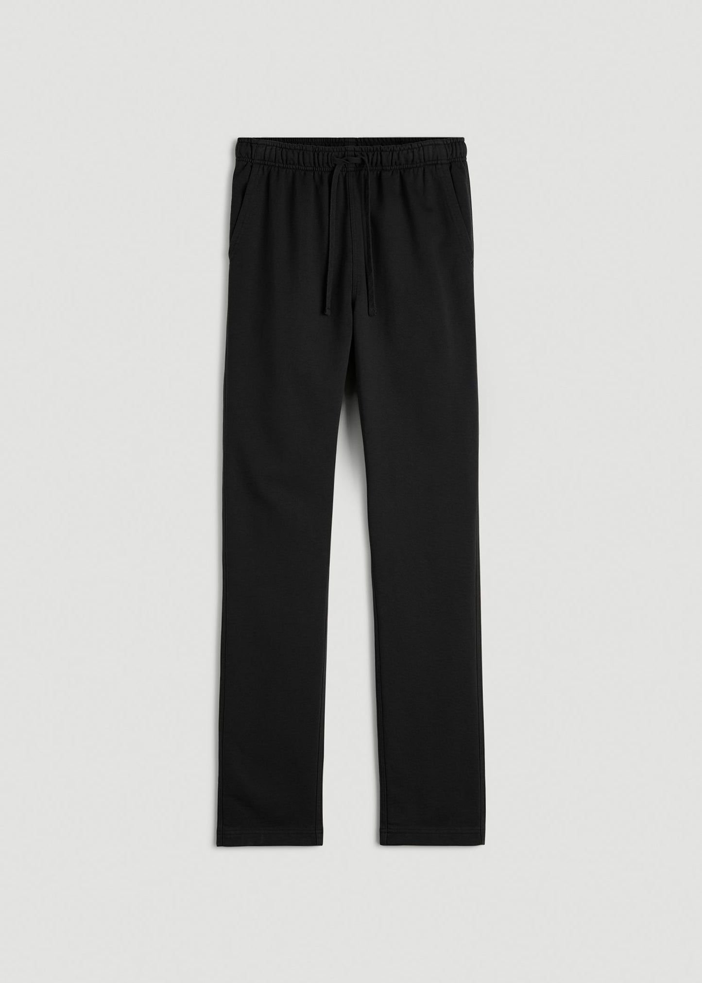 Everyday French Terry Straight Leg Sweatpants for Tall Men in Black