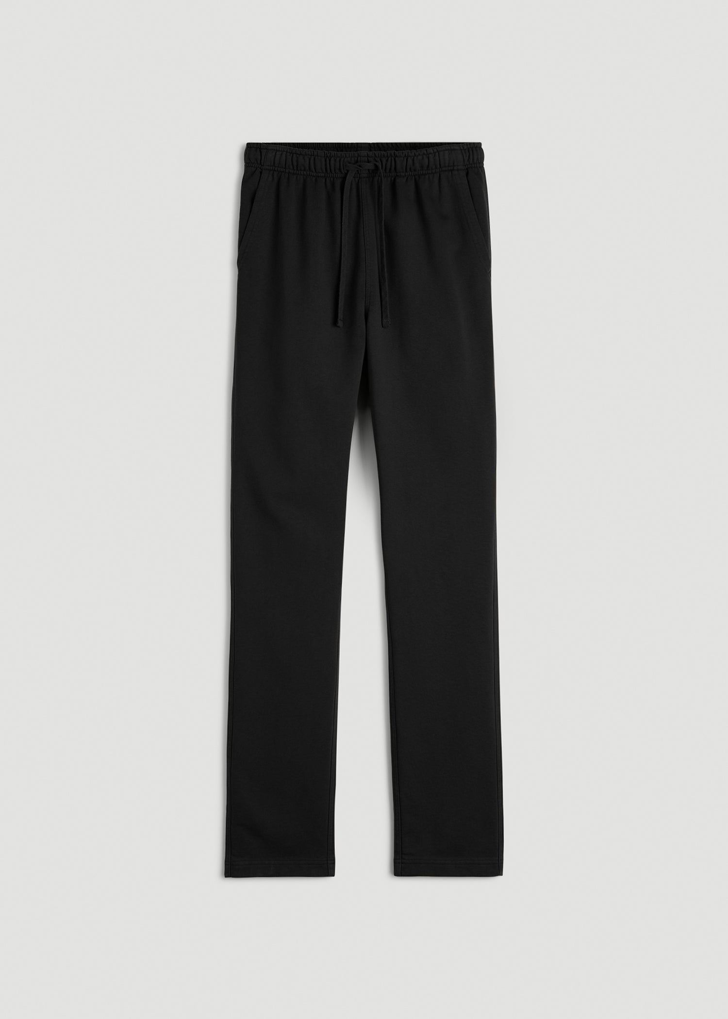 Everyday French Terry Straight Leg Sweatpants for Tall Men in Black