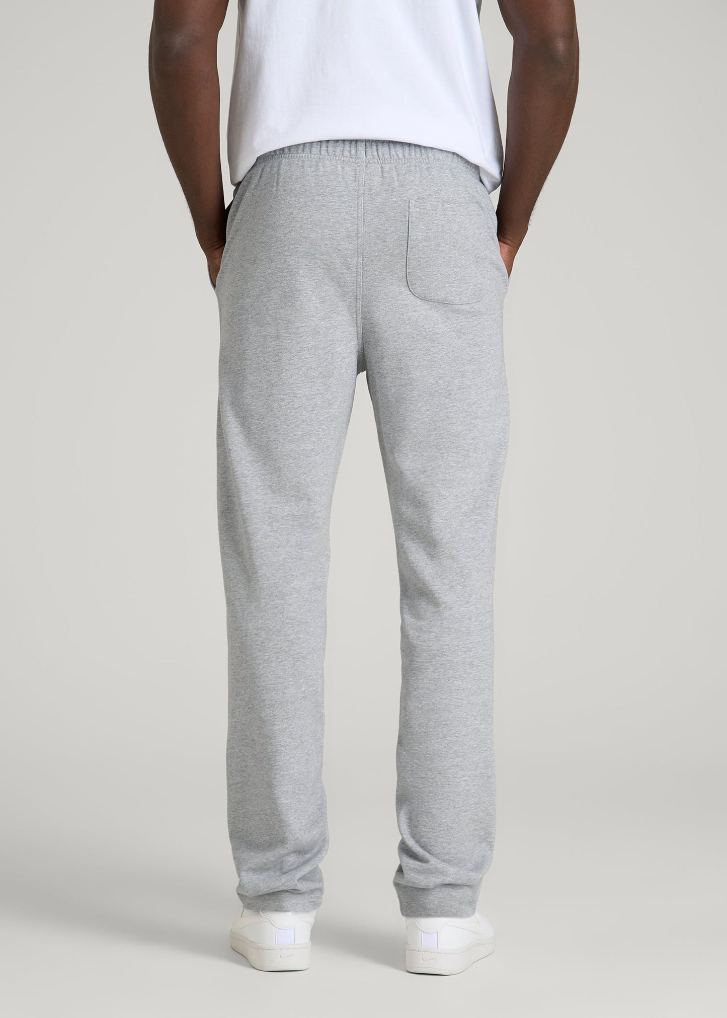 Everyday French Terry Straight Leg Sweatpants for Tall Men in Grey Mix