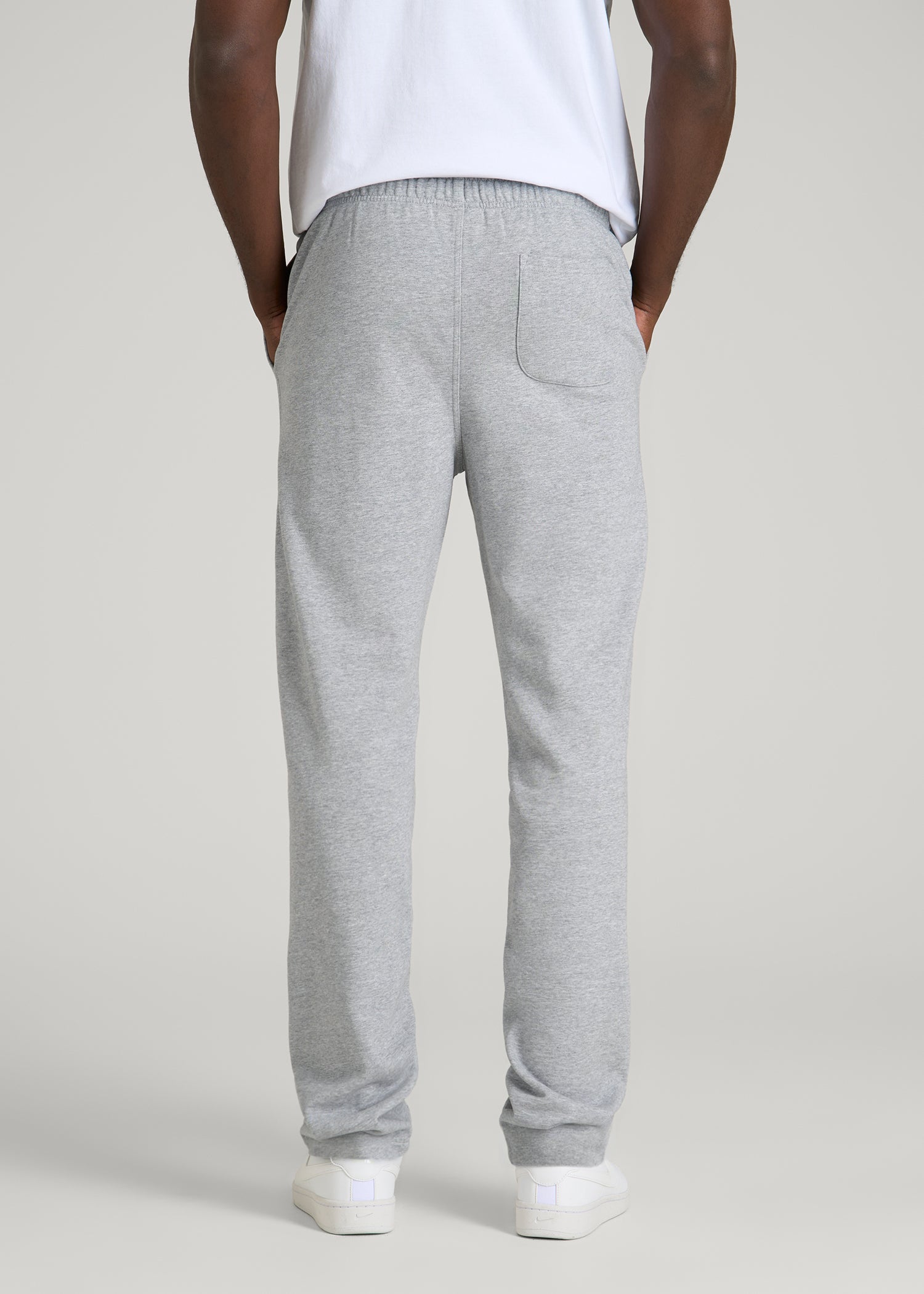 Everyday French Terry Straight Leg Sweatpants for Tall Men in Grey Mix