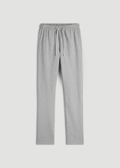 Everyday French Terry Straight Leg Sweatpants for Tall Men in Grey Mix