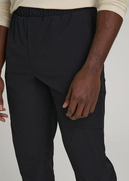 Featherweight Cargo Training Jogger for Tall Men in Black
