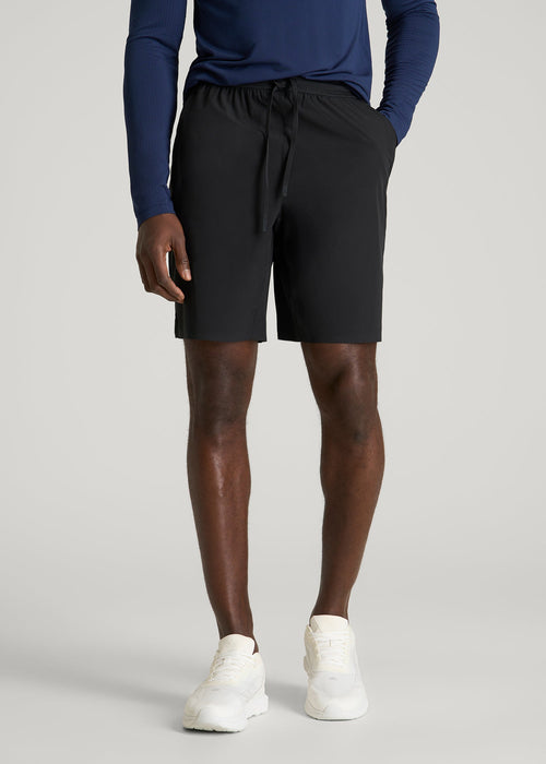 Featherweight Linerless Running Short for Tall Men in Black