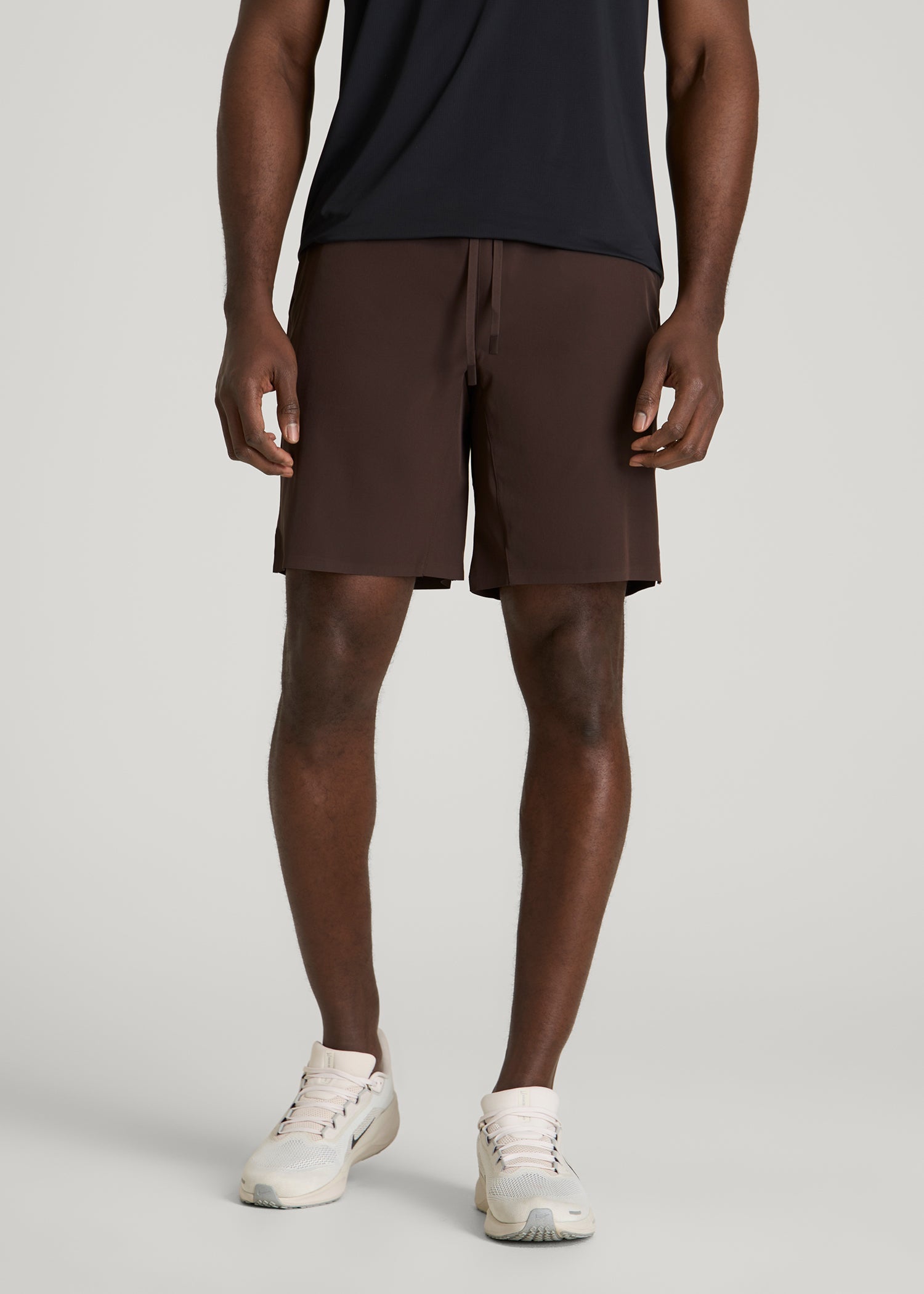 Featherweight Linerless Running Short for Tall Men in Espresso