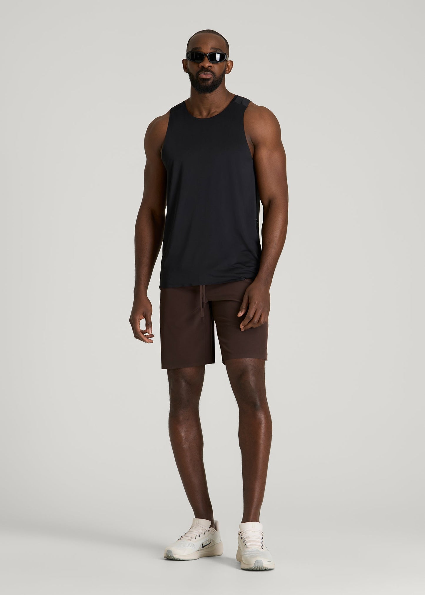 Featherweight Linerless Running Short for Tall Men in Espresso