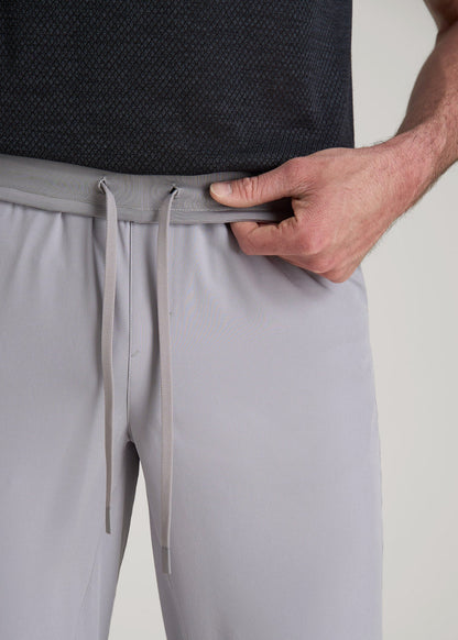 Featherweight Perforated Training Joggers for Tall Men in Light Grey