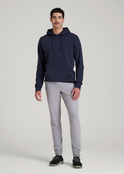 Featherweight Perforated Training Joggers for Tall Men in Light Grey