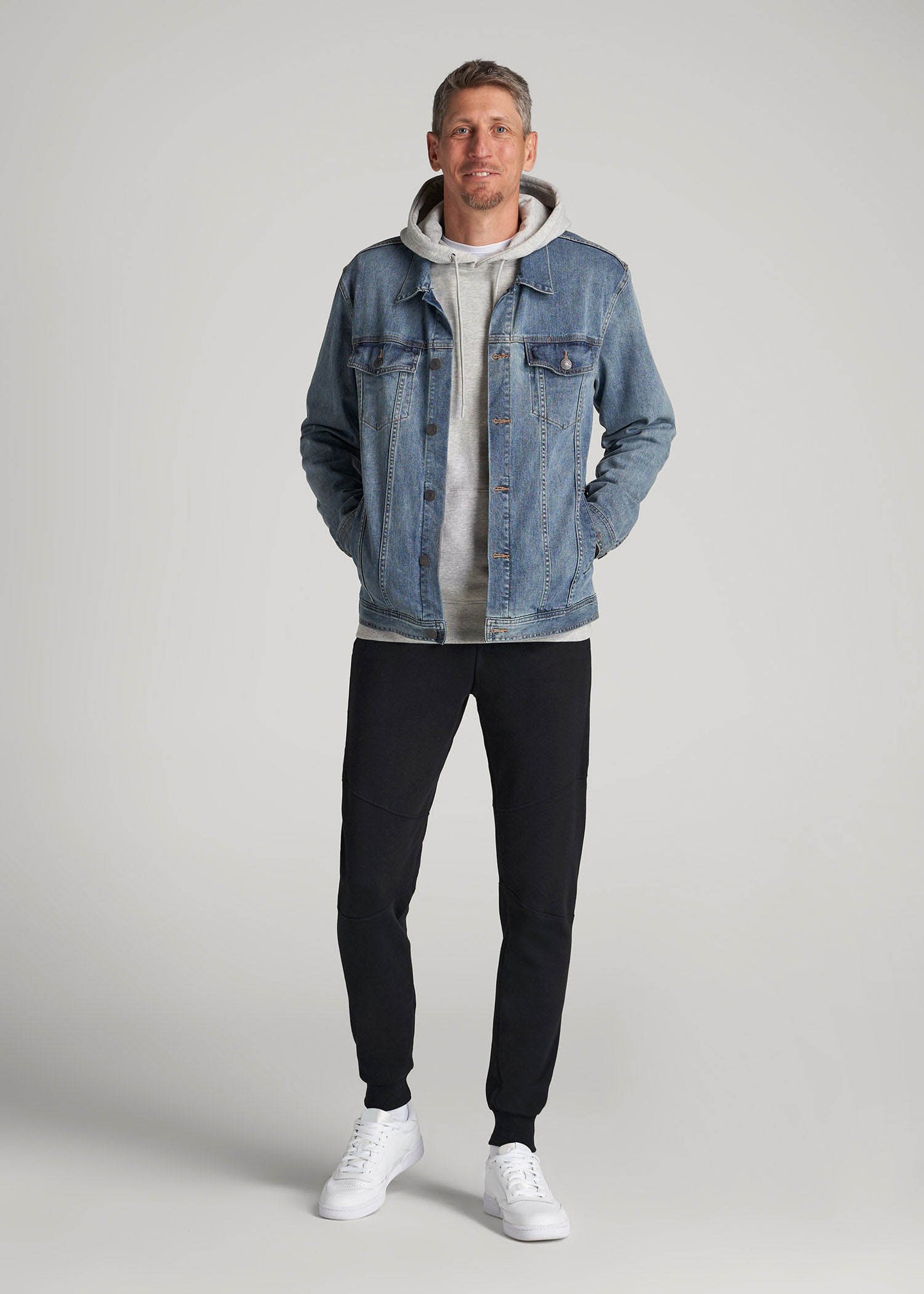 Wearever Fleece Joggers for Tall Men in Black
