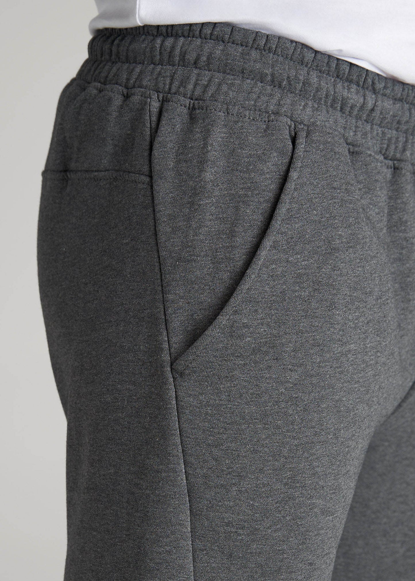 Wearever Fleece Joggers for Tall Men in Charcoal Mix