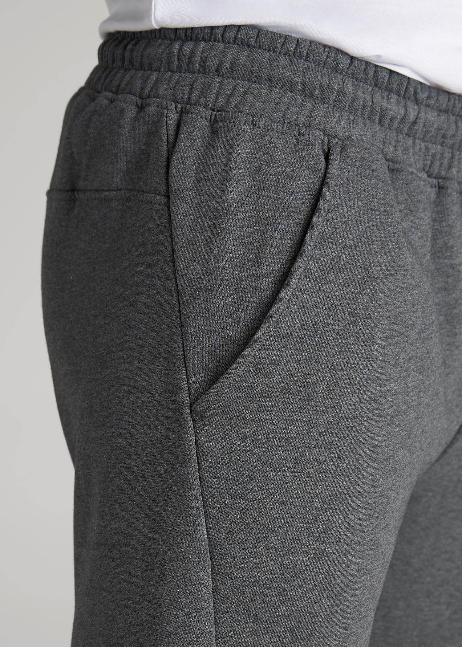 Wearever Fleece Joggers for Tall Men in Charcoal Mix
