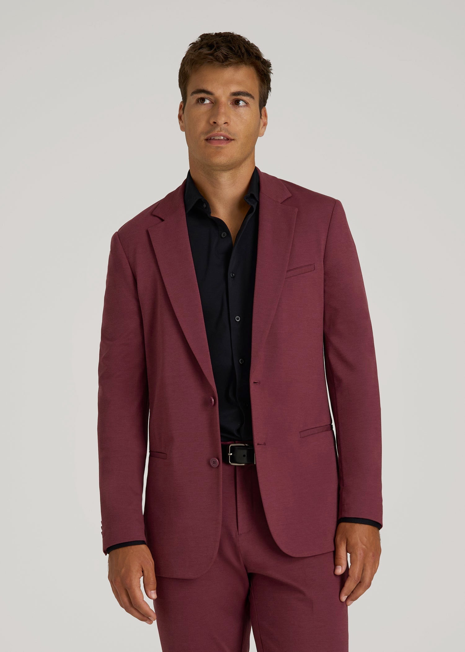 Flex Tech Suit Jacket for Tall Men in Tawny Port Nailhead