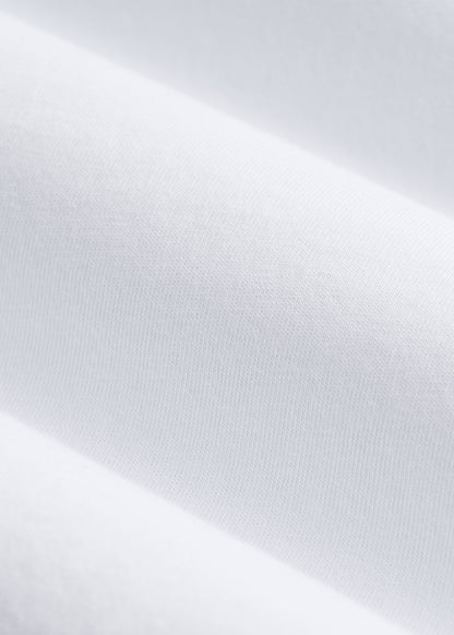 Modern Fit Garment Dyed Cotton T-Shirt for Tall Men in White