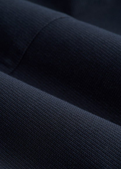 Textured Garment Washed Stretch Cotton Blazer for Tall Men in Evening Blue