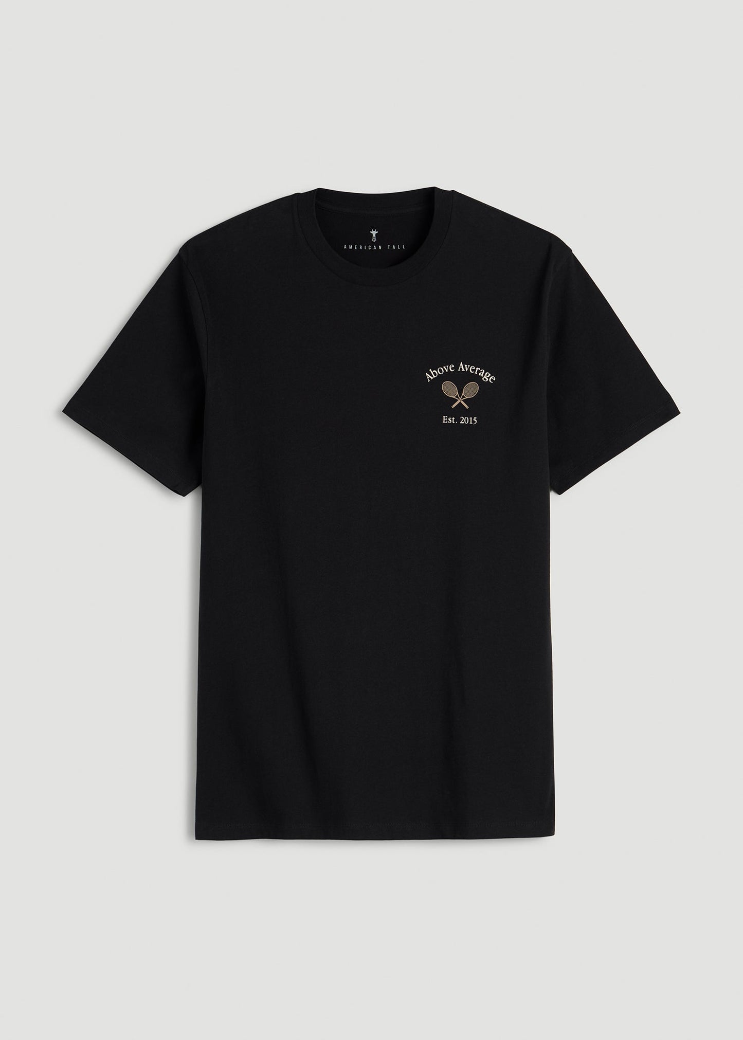 Country Club Graphic Tee for Tall Men in Black