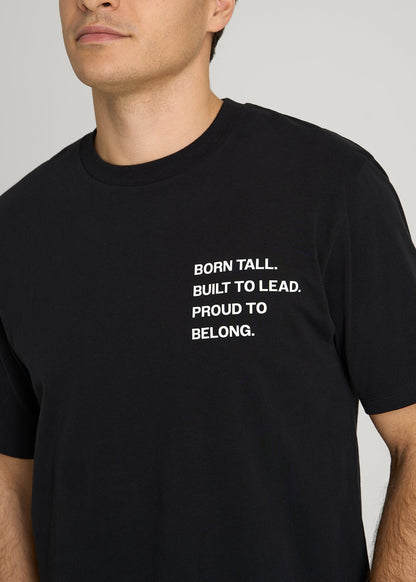 Mission Graphic Tee for Tall Men in Black