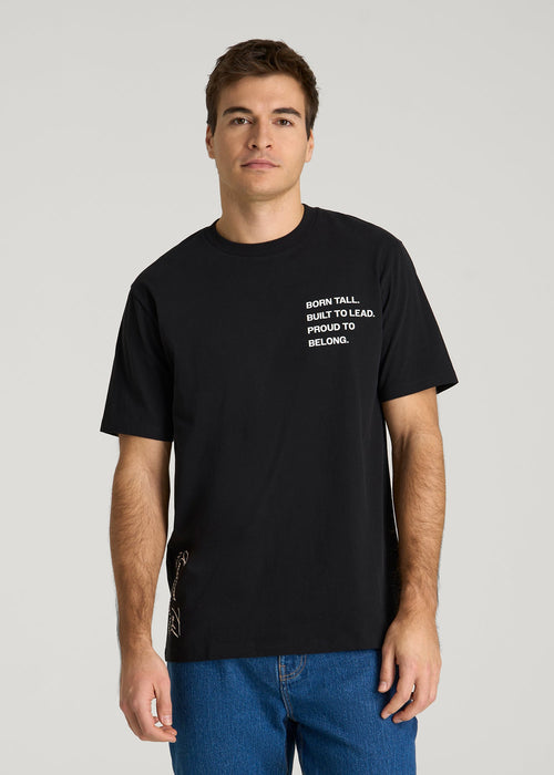 Mission Graphic Tee for Tall Men in Black