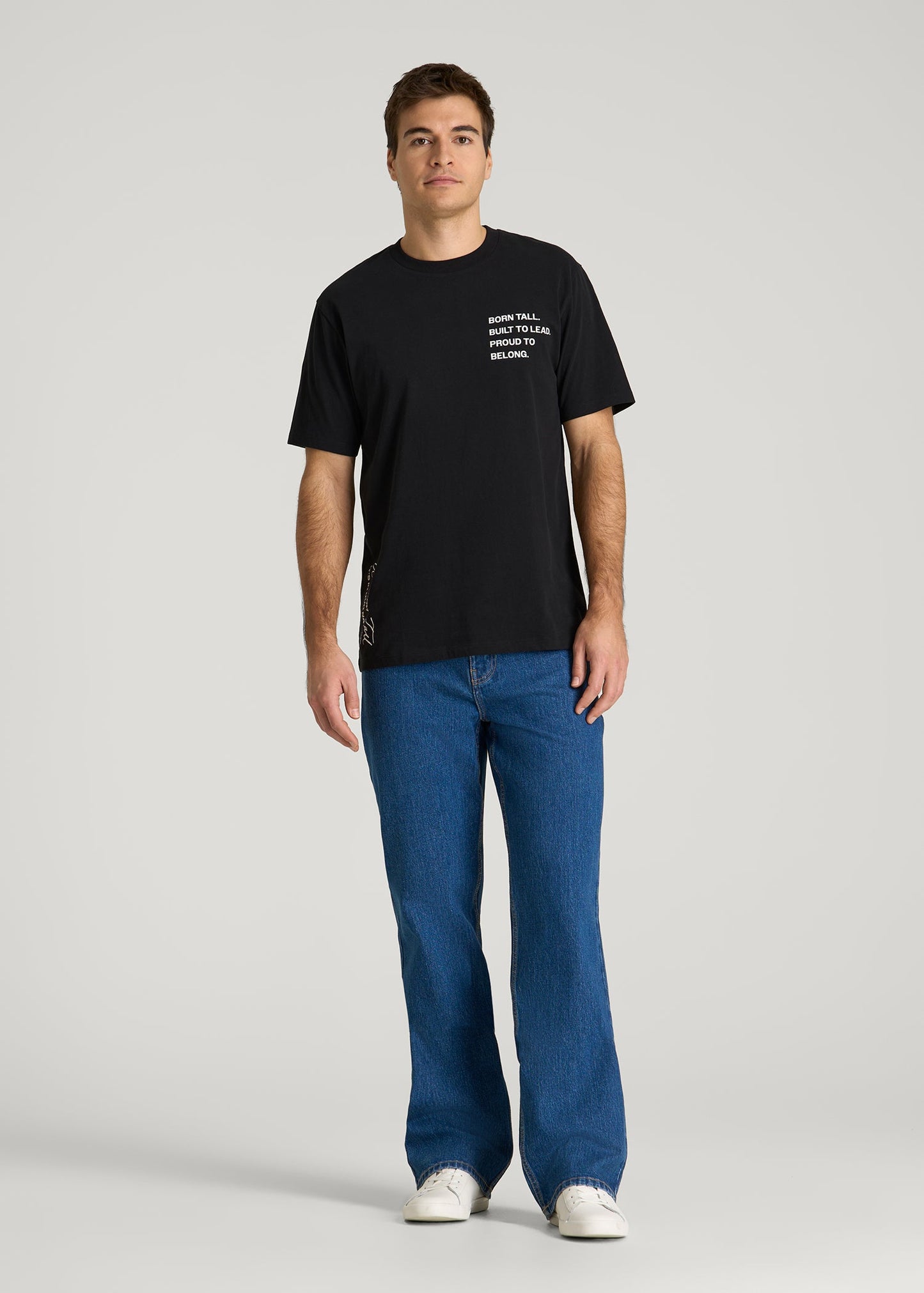 Mission Graphic Tee for Tall Men in Black