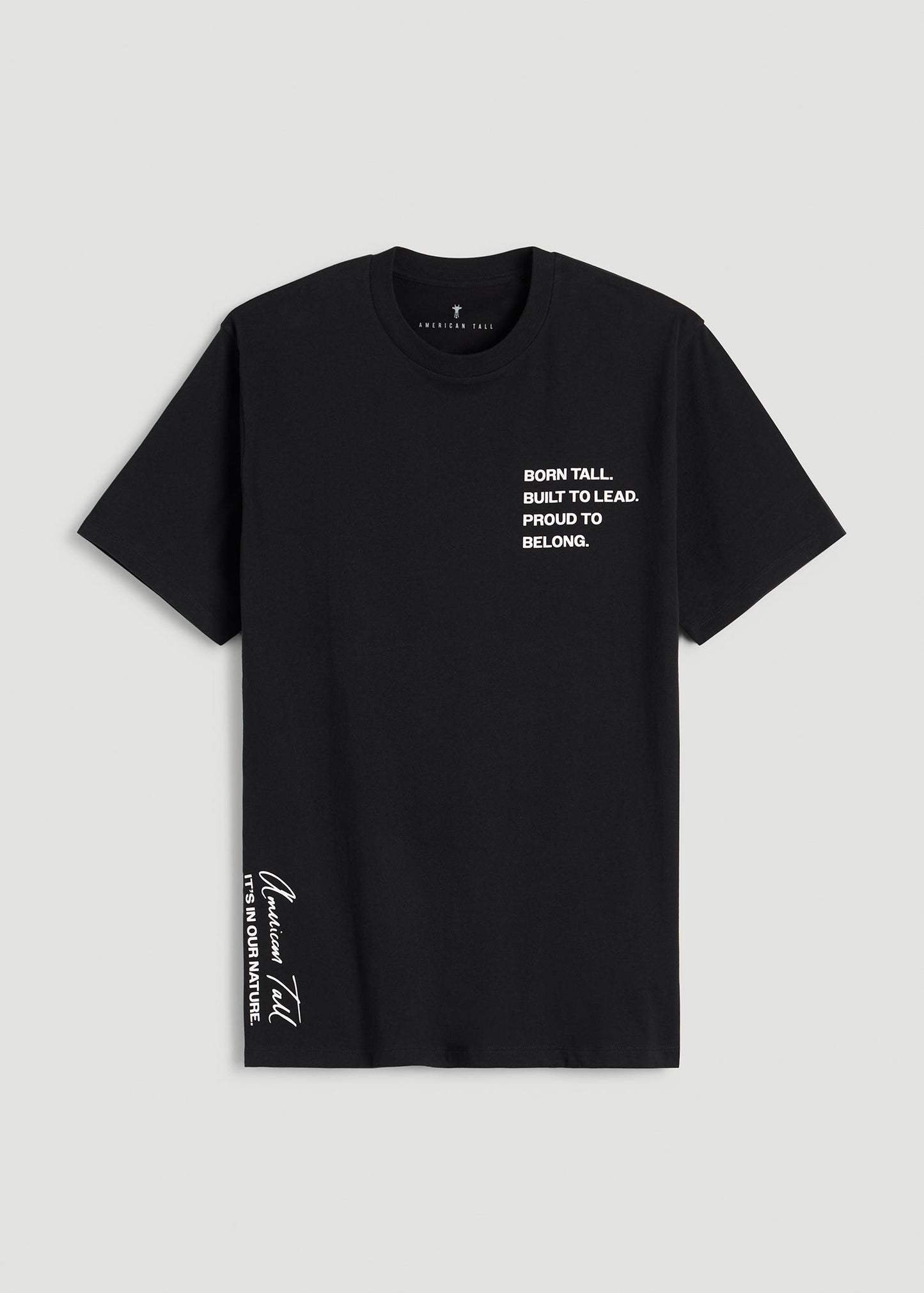 Mission Graphic Tee for Tall Men in Black