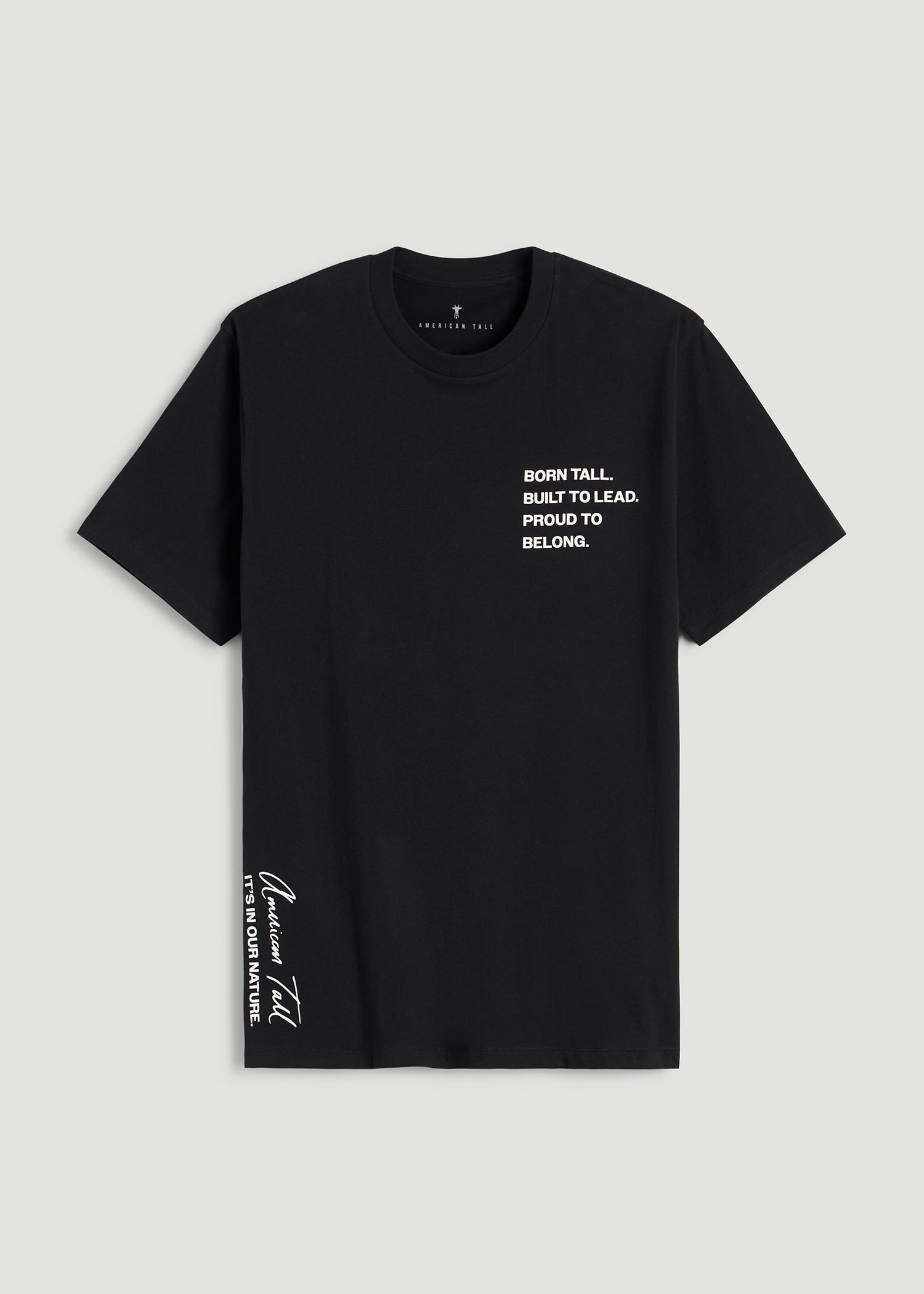 Mission Graphic Tee for Tall Men in Black