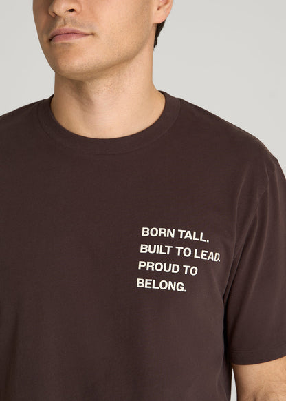 Mission Graphic Tee for Tall Men in Brown