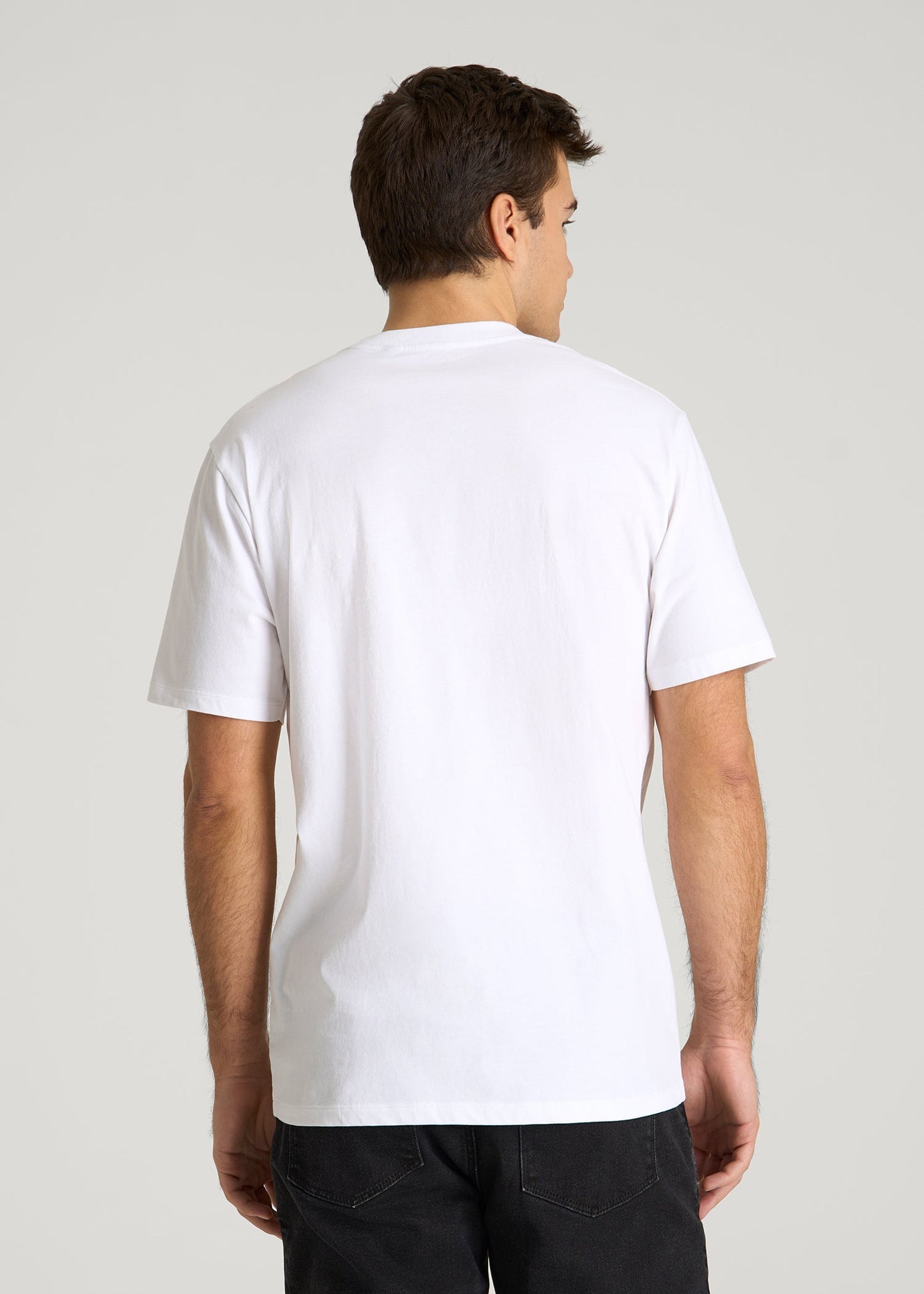 Mission Graphic Tee for Tall Men in White