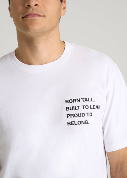 Mission Graphic Tee for Tall Men in White