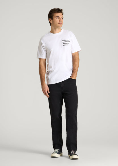 Mission Graphic Tee for Tall Men in White