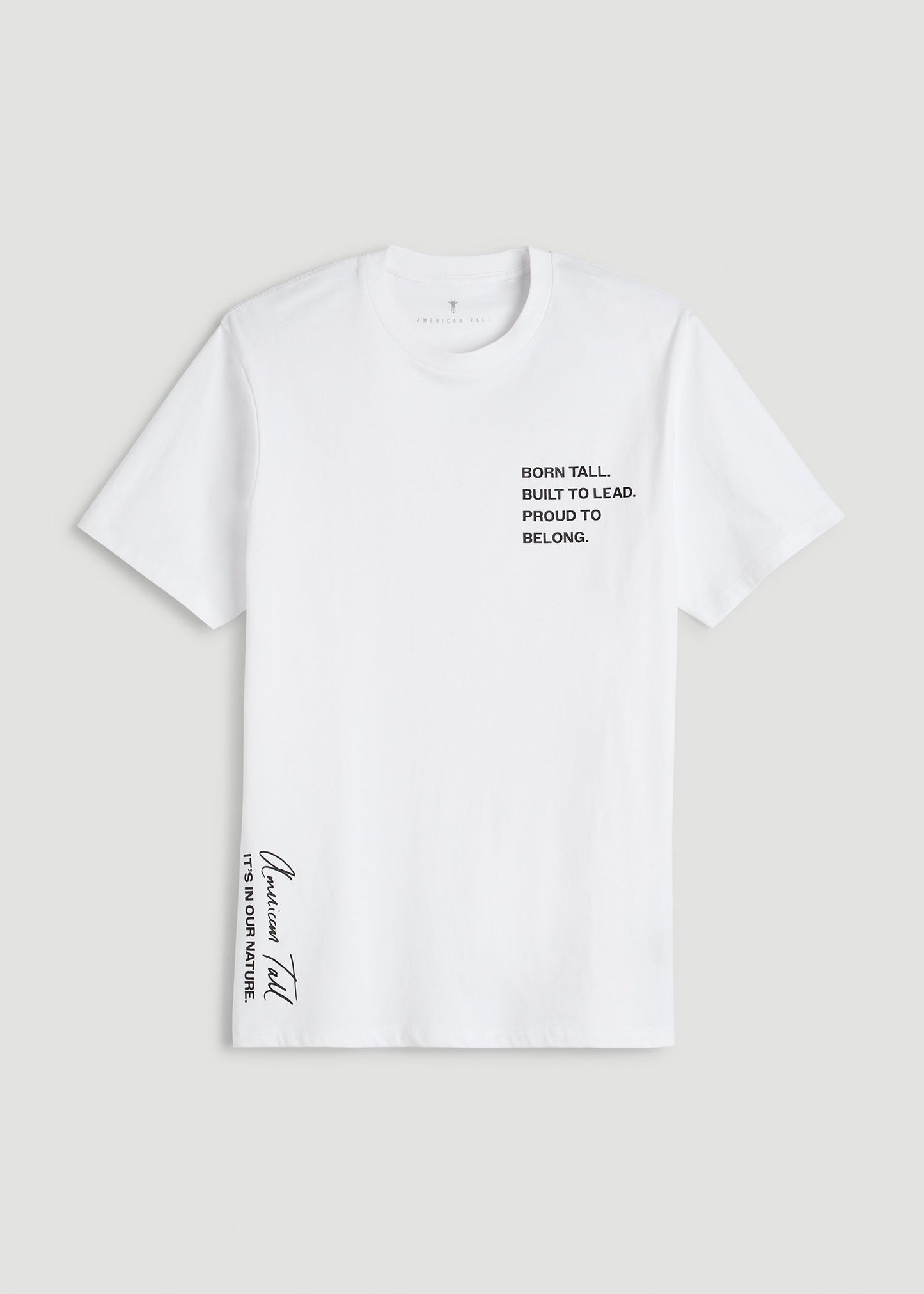 Mission Graphic Tee for Tall Men in White