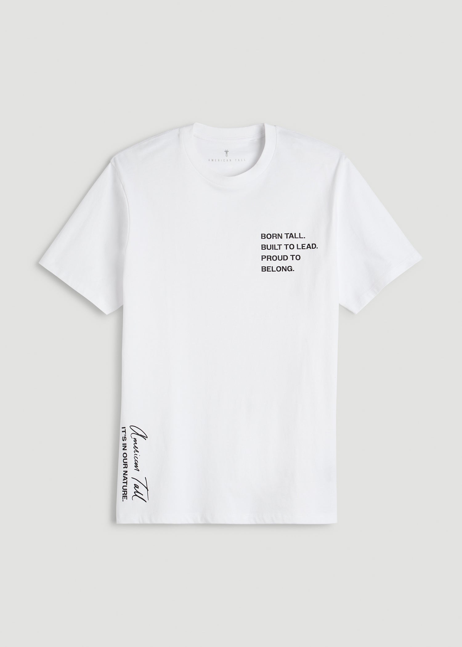 Mission Graphic Tee for Tall Men in White