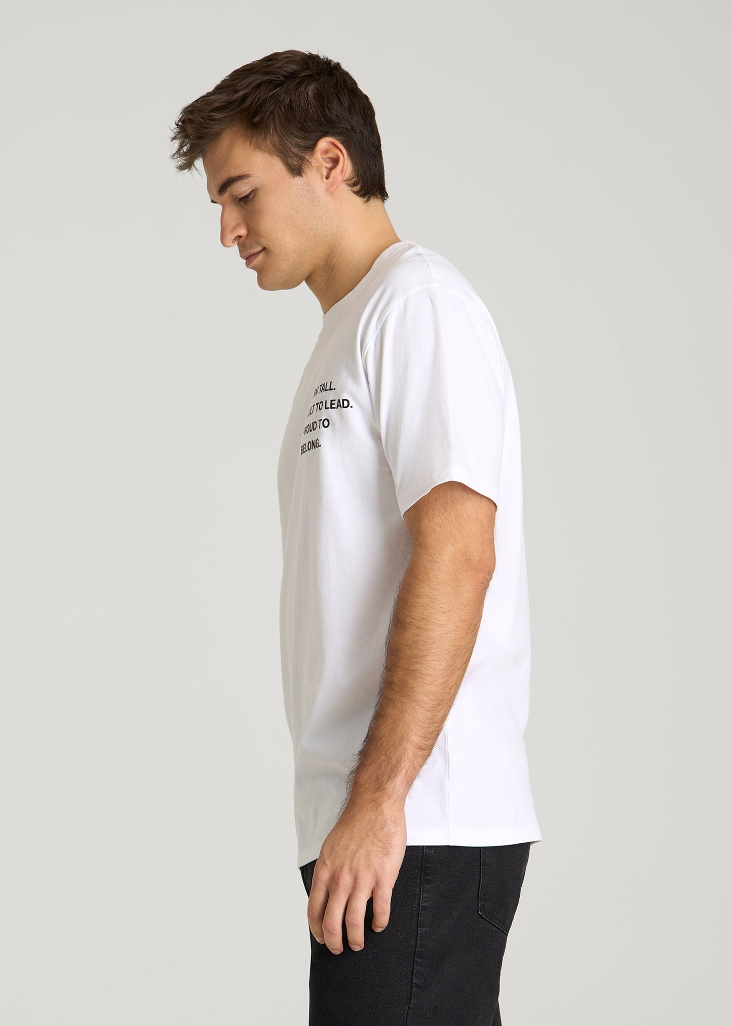 Mission Graphic Tee for Tall Men in White