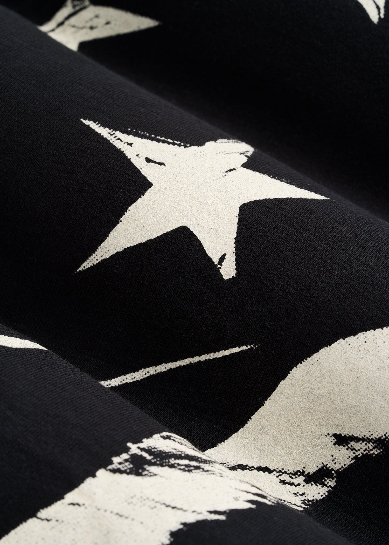 Monochrome Flag Graphic Tee for Tall Men in Black