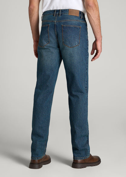 LJ&S STRAIGHT LEG Jeans for Tall Men in Machine Blue