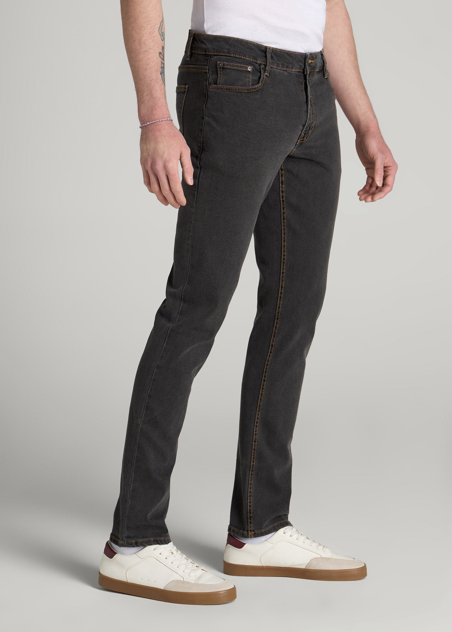 LJ&S TAPERED Jeans for Tall Men in Vintage Black