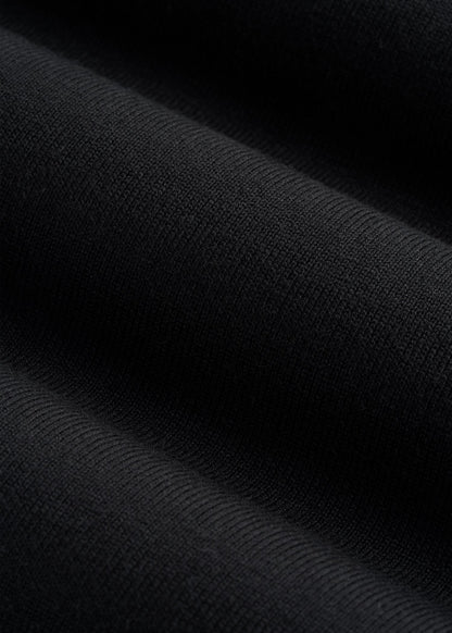 Linen Blend Lightweight Sweater for Tall Men in Black