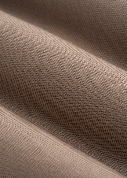 Linen Blend Lightweight Sweater for Tall Men in Warm Brown