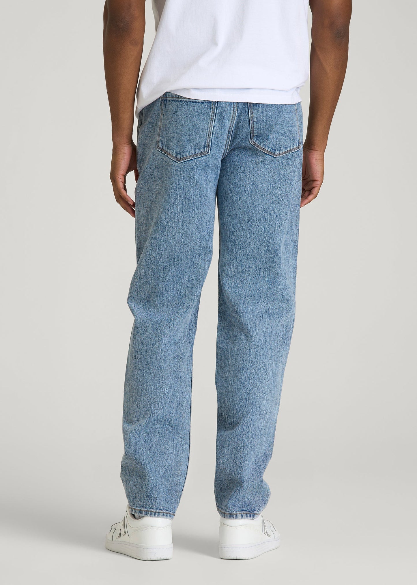 MILO Relaxed Tapered Fit Jeans for Tall Men in Perfect Blue