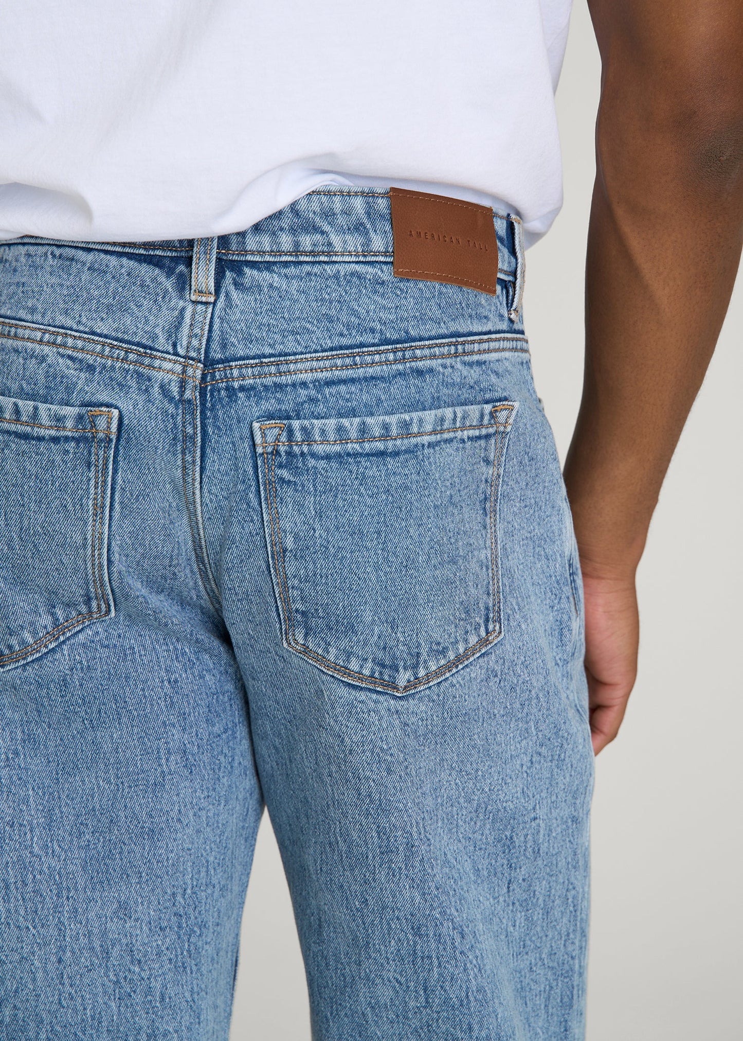 MILO Relaxed Tapered Fit Jeans for Tall Men in Perfect Blue