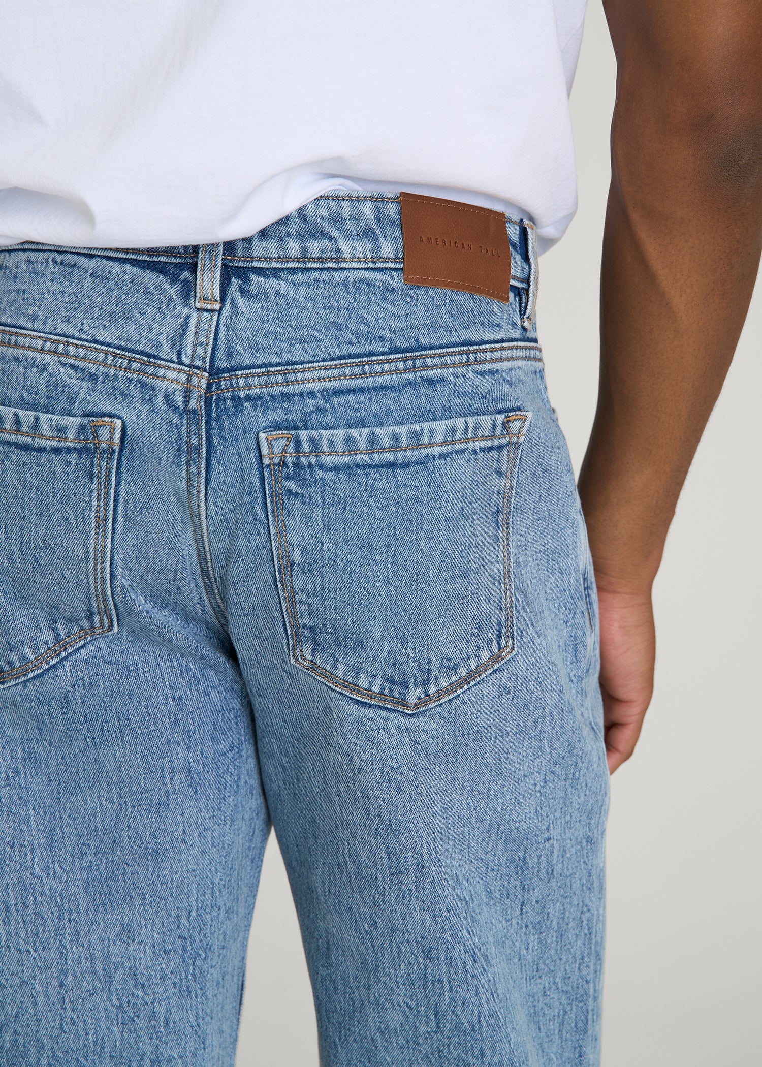 MILO Relaxed Tapered Fit Jeans for Tall Men in Perfect Blue
