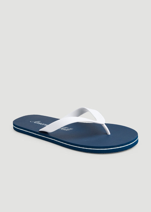 Men's Flip-Flop in Navy Blue/White