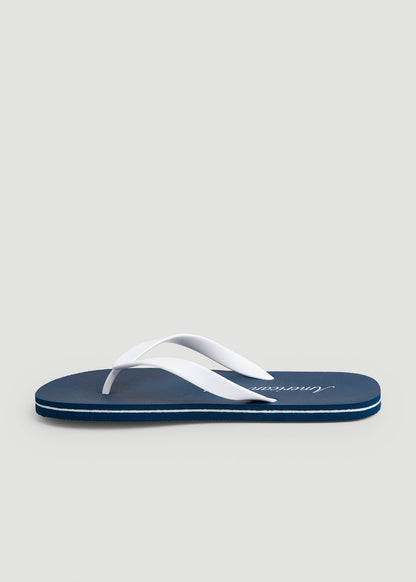 Men's Flip-Flop in Navy Blue/White