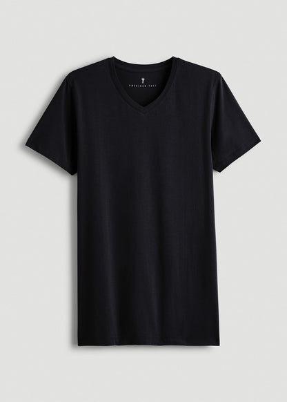 The Essential Modern Fit V-Neck Tee for Tall Men in Black