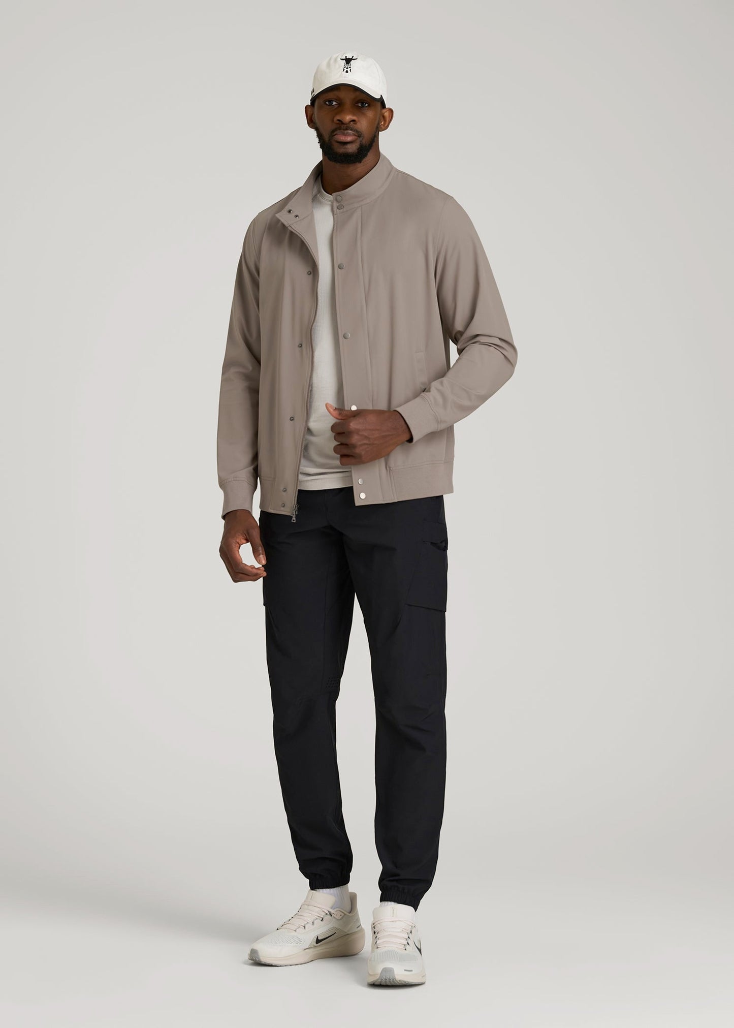 Motion Bomber Jacket for Tall Men in Portobello