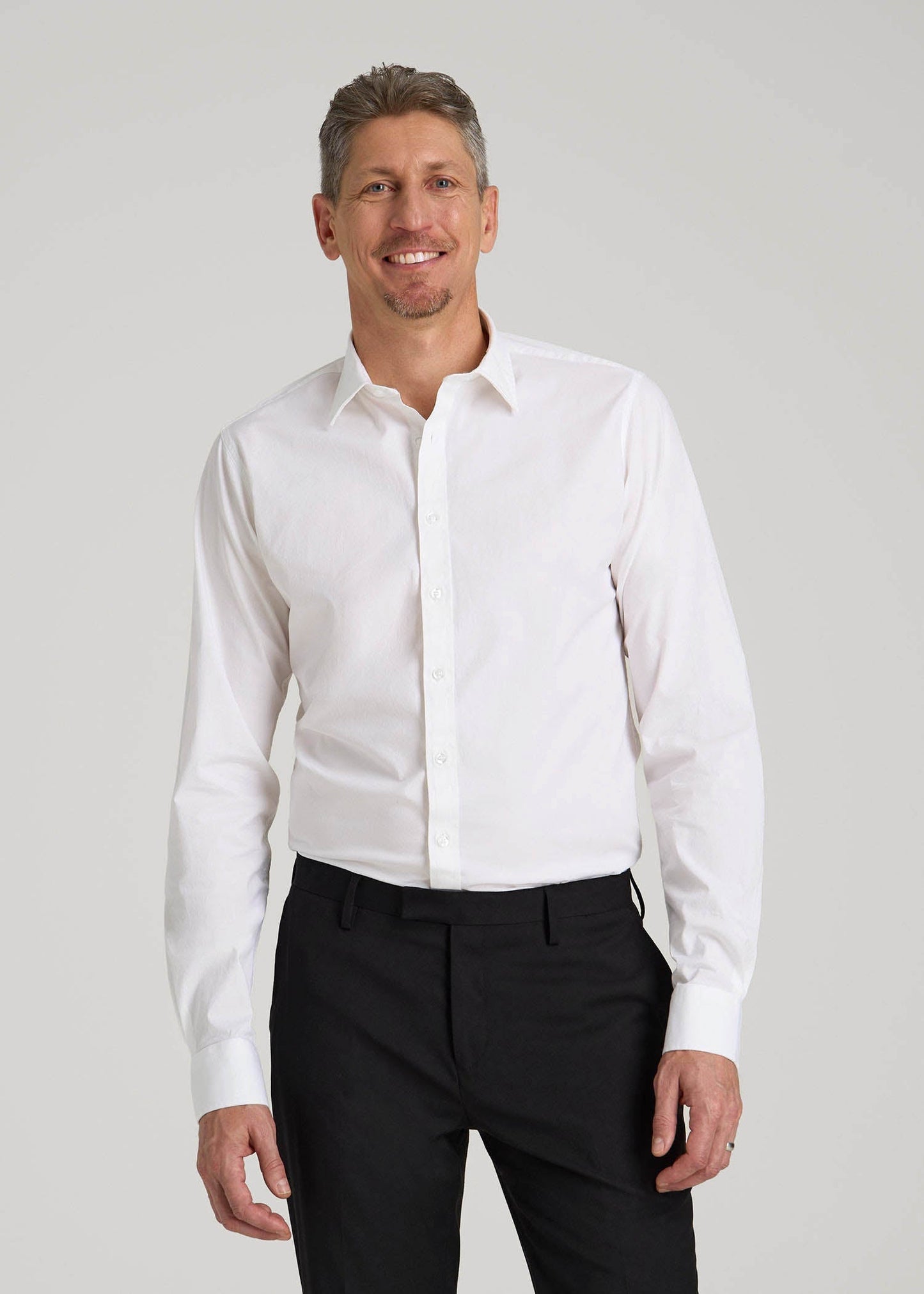 Oskar Easy Care Dress Shirt for Tall Men in Bright White