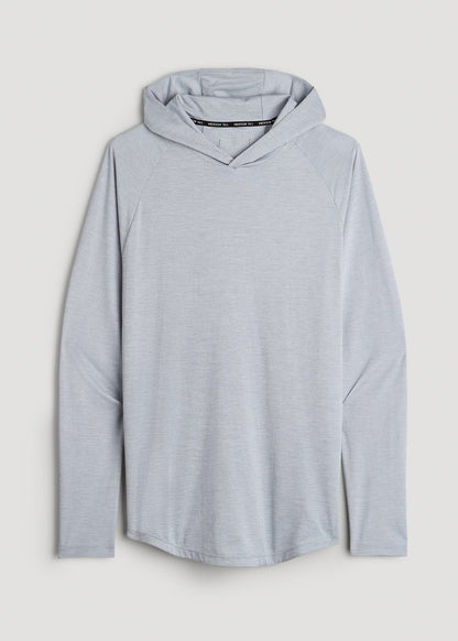 A.T. Performance Training Hoodie for Tall Men in Light Silver