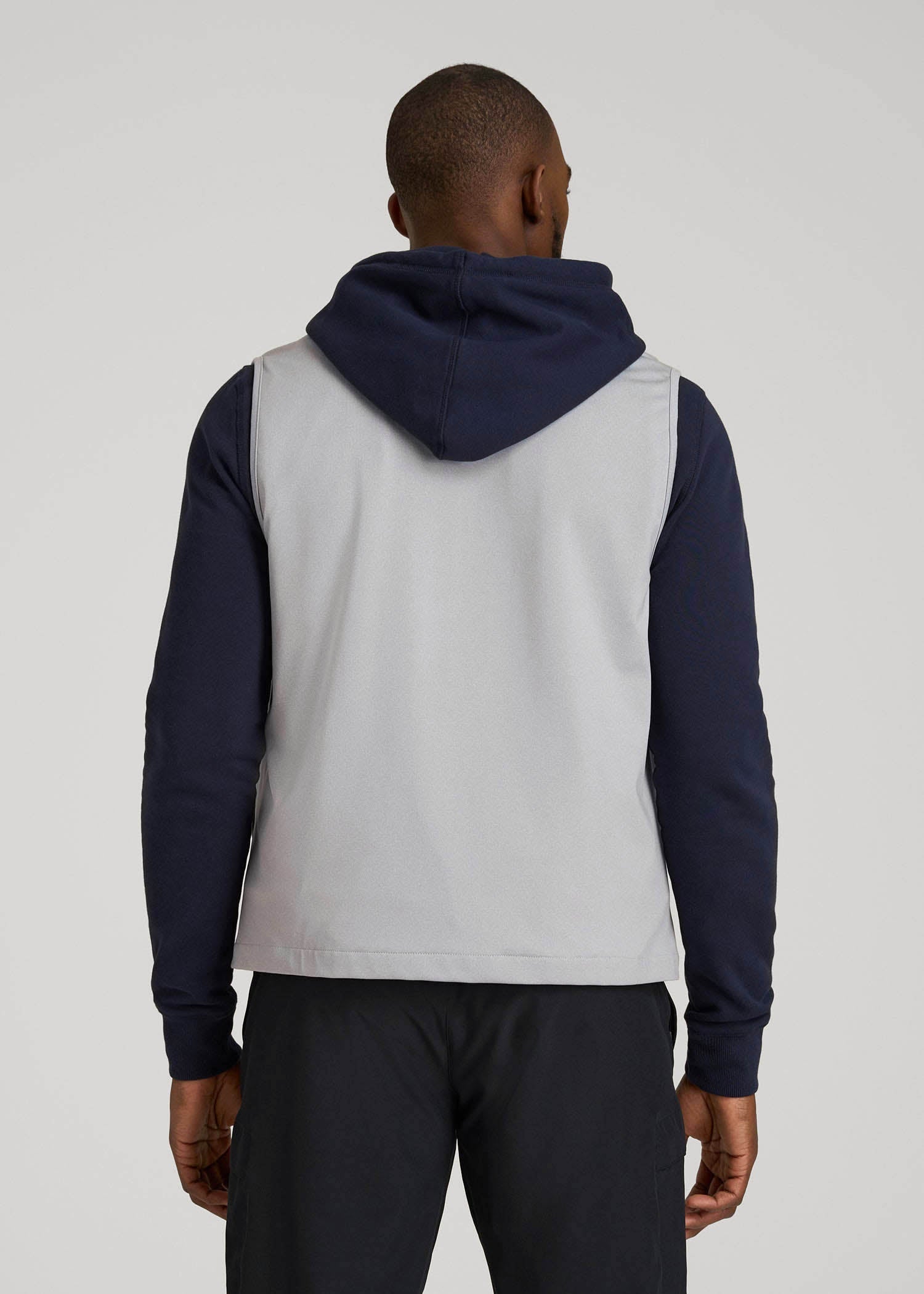 Performance Vest for Tall Men in Light Grey Mix