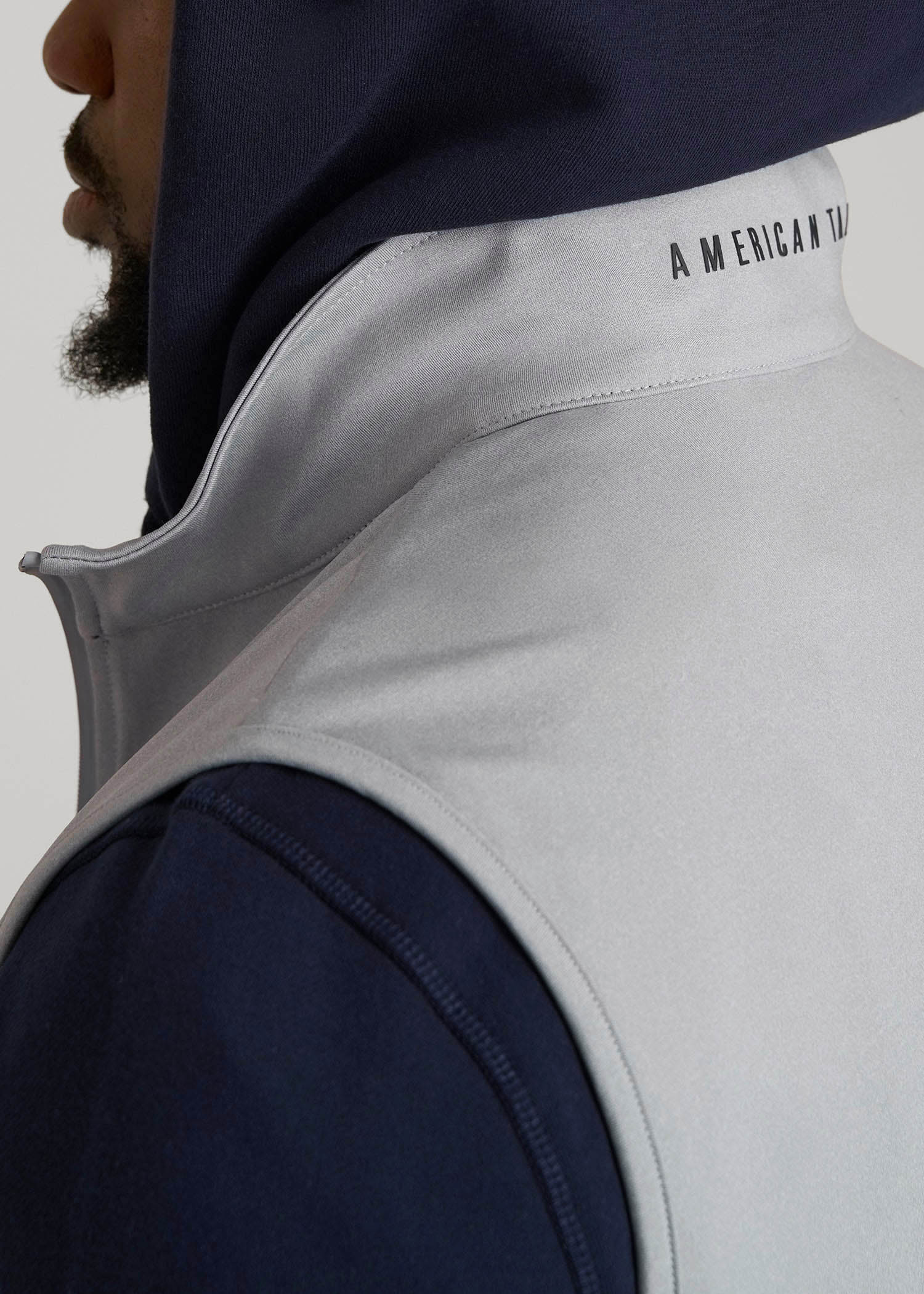 Performance Vest for Tall Men in Light Grey Mix